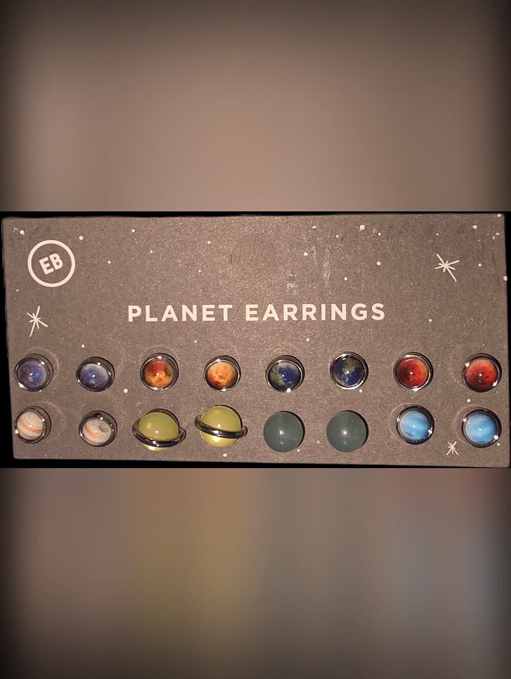 Planet Earrings Assorted Color Stud Set